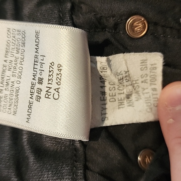 MOTHER Looker Ankle Fray Jeans in Guilty as Sin sz 24 - Picture 8 of 15